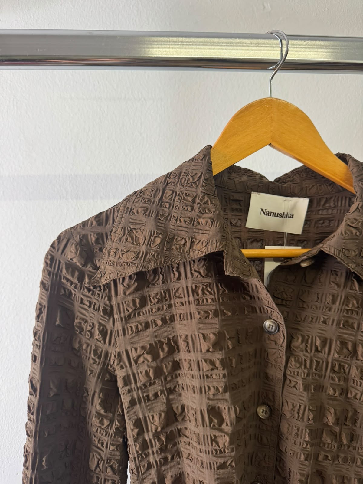 Nanushka brown shirt