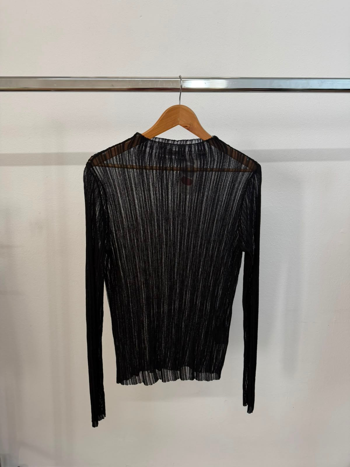 Anine Bing black sheer top