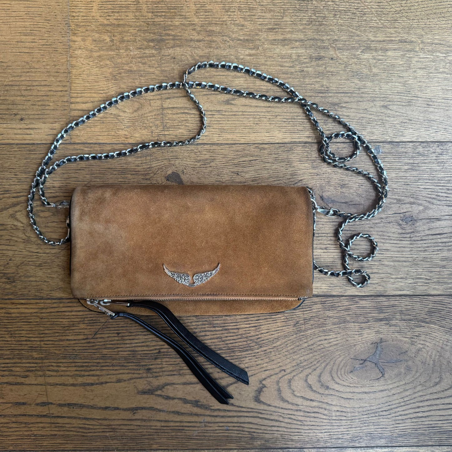 תיק זמש חום של Zadig & Voltaire