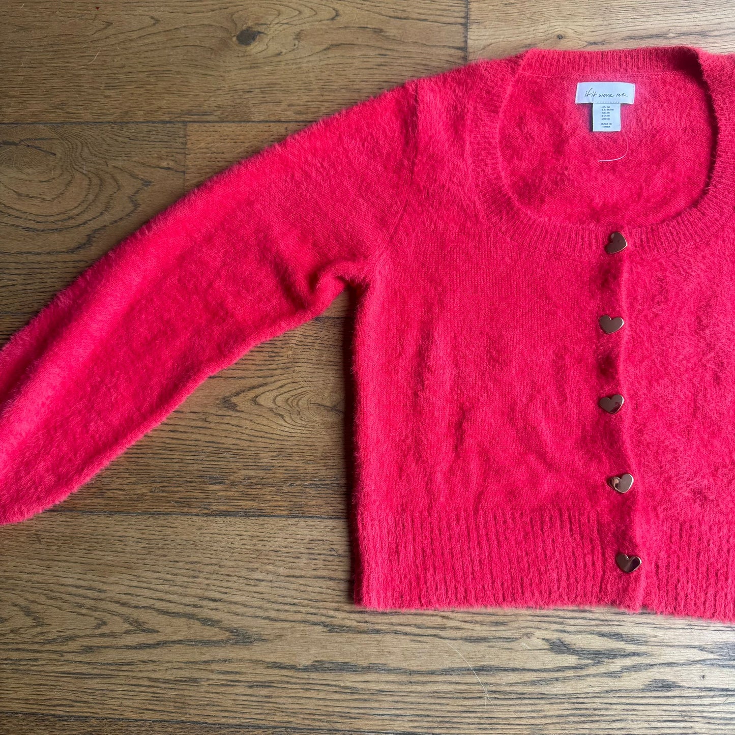 סריג אדום לבבות של If it were me