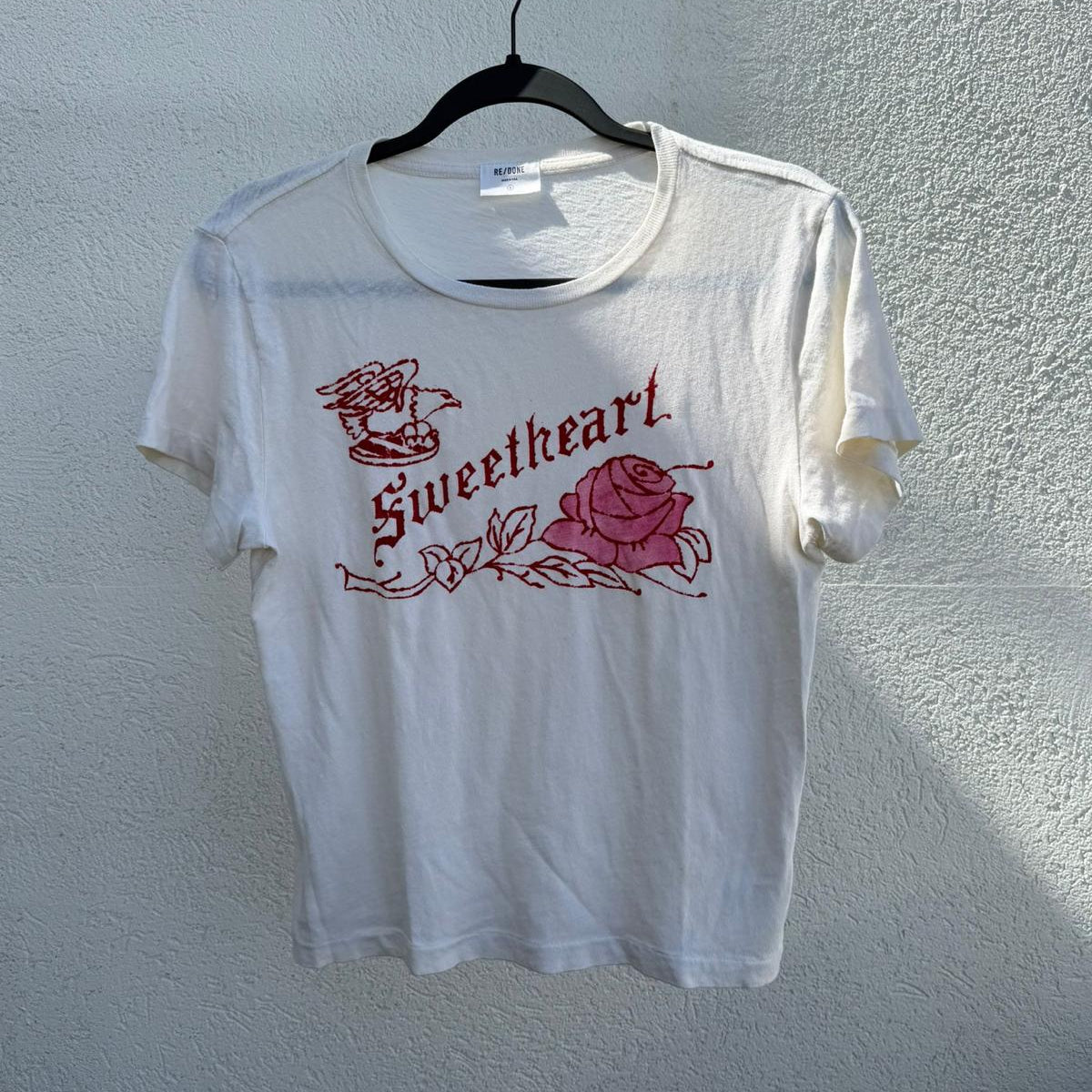 טישירט הדפס ורד של RE/DONE