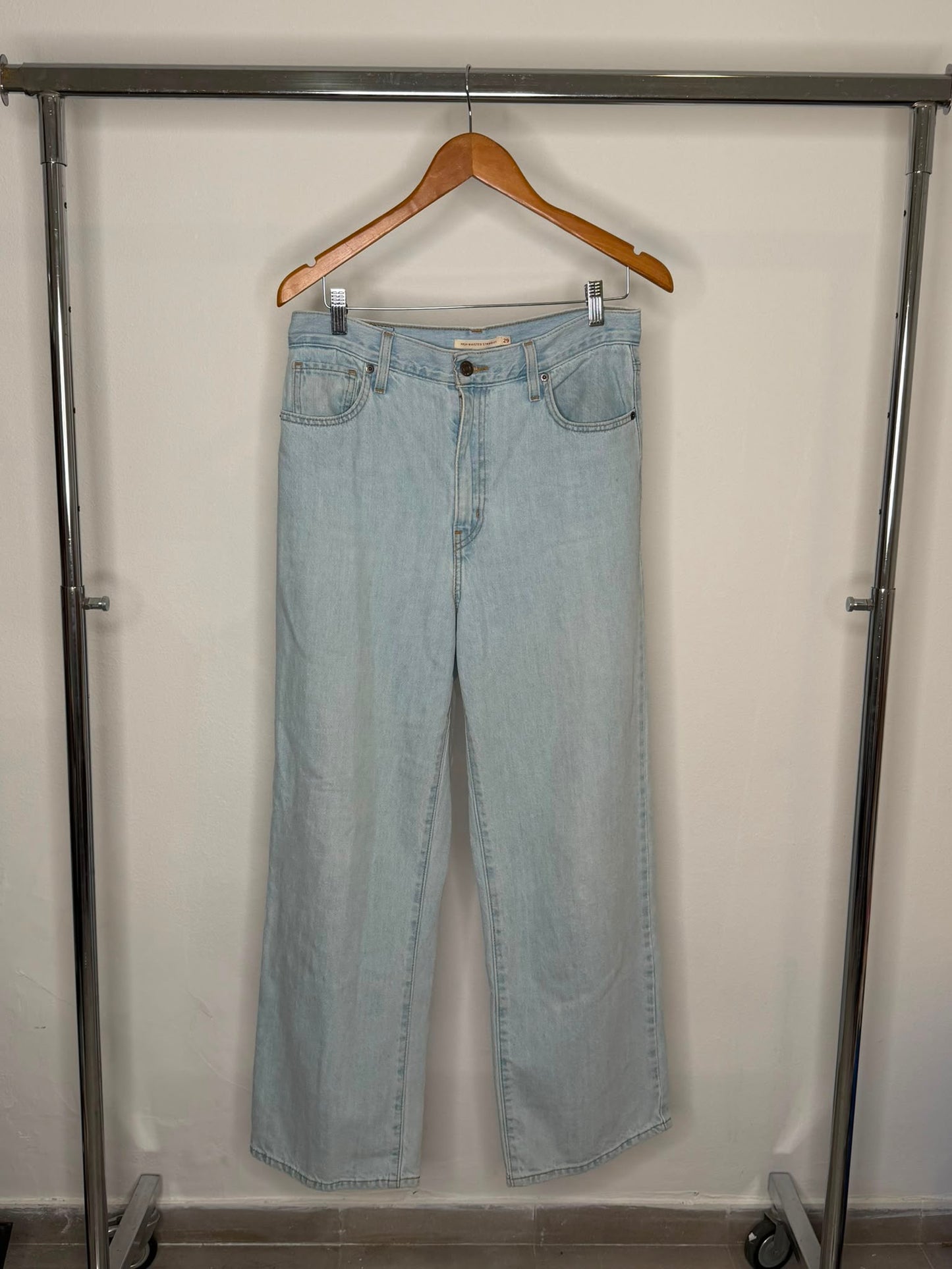 Levi’s light-blue baggy jeans
