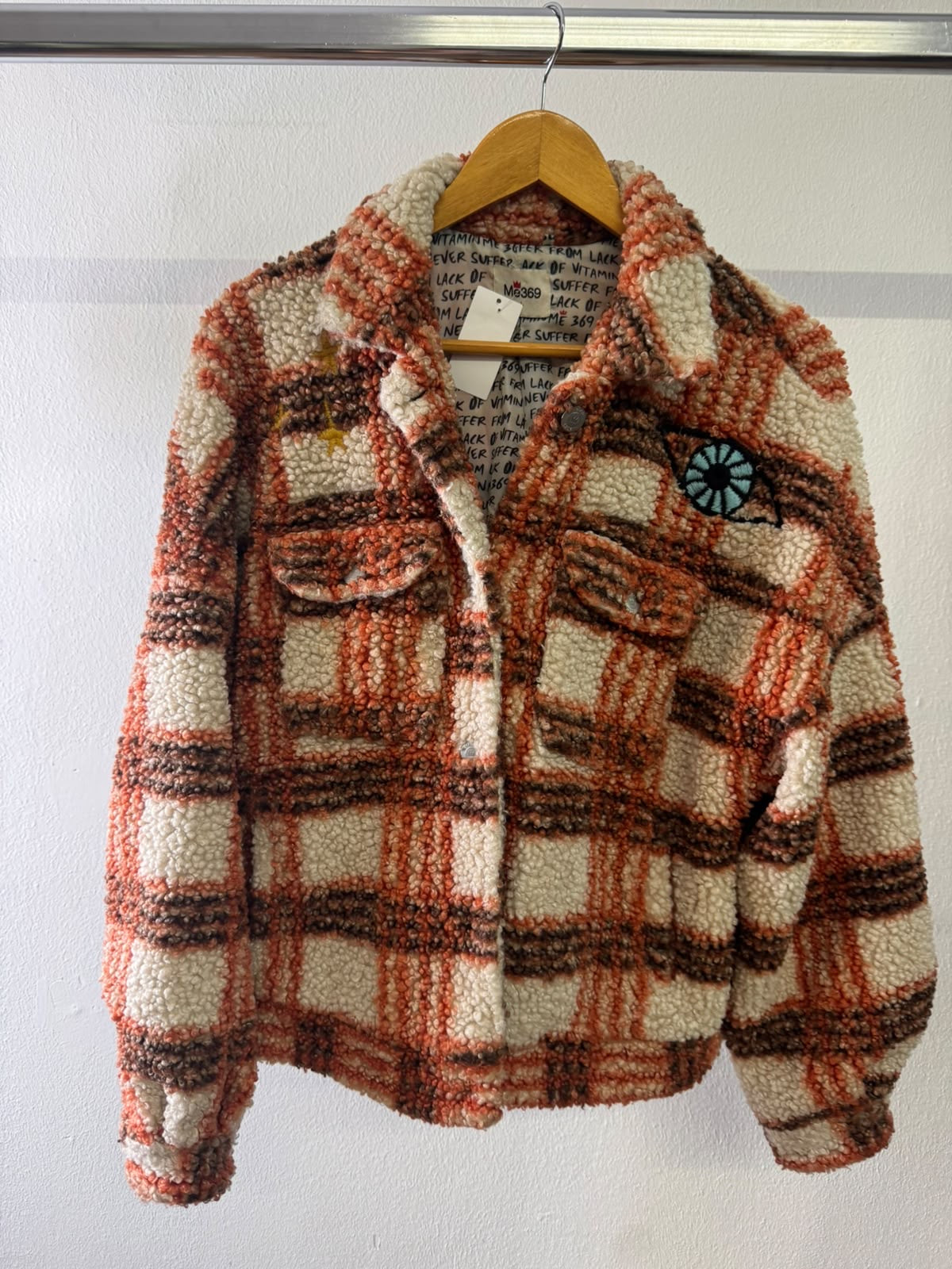 Me 369 fuzzy plaid jacket
