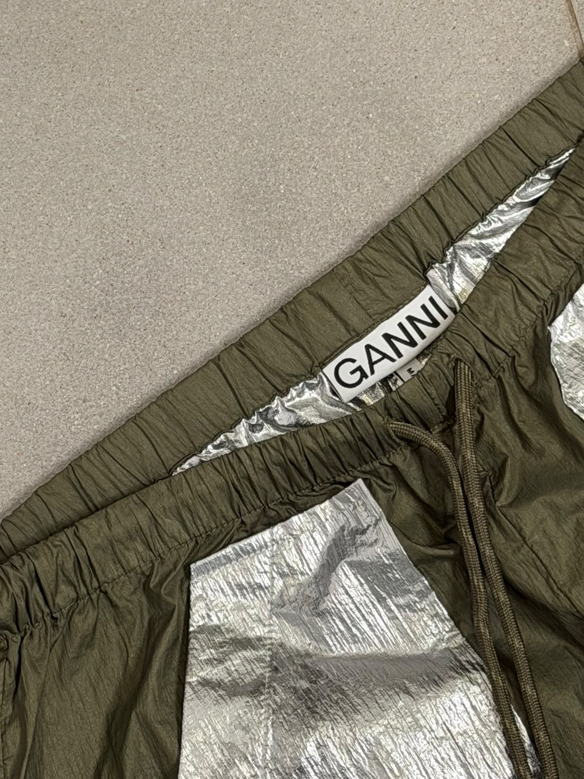 GANNI silver shorts