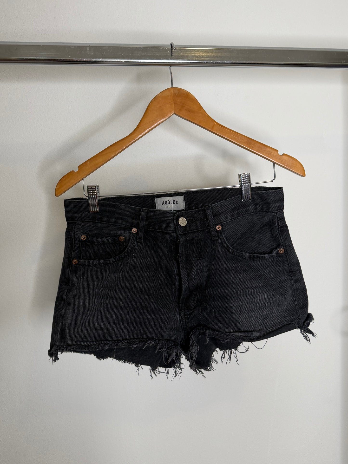 AGOLDE dark short jeans