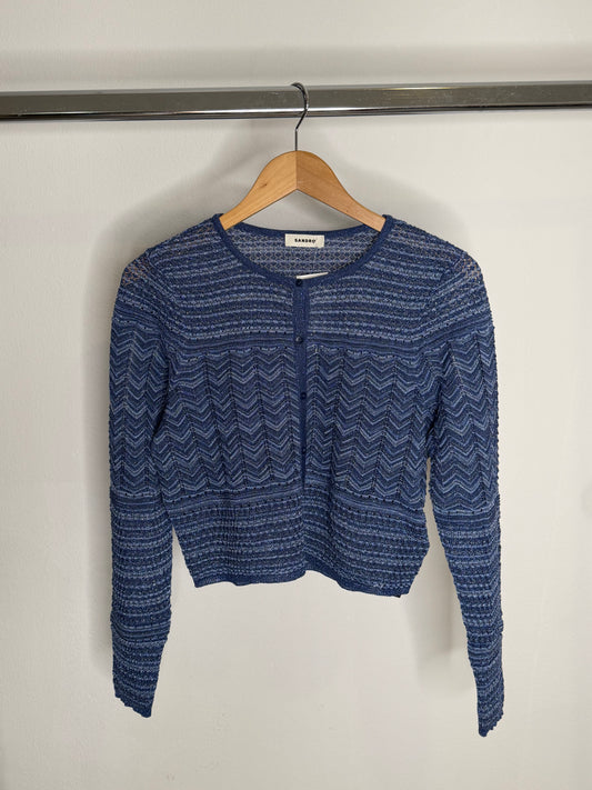 Sandro blue cardigan