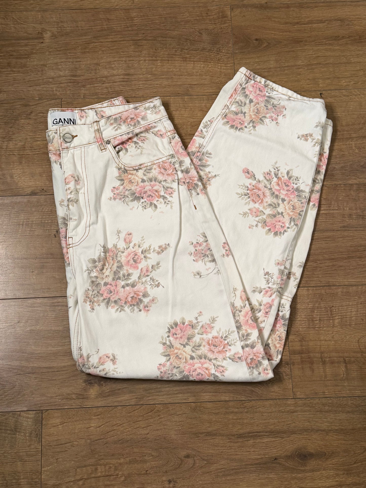 GANNI flowers denim