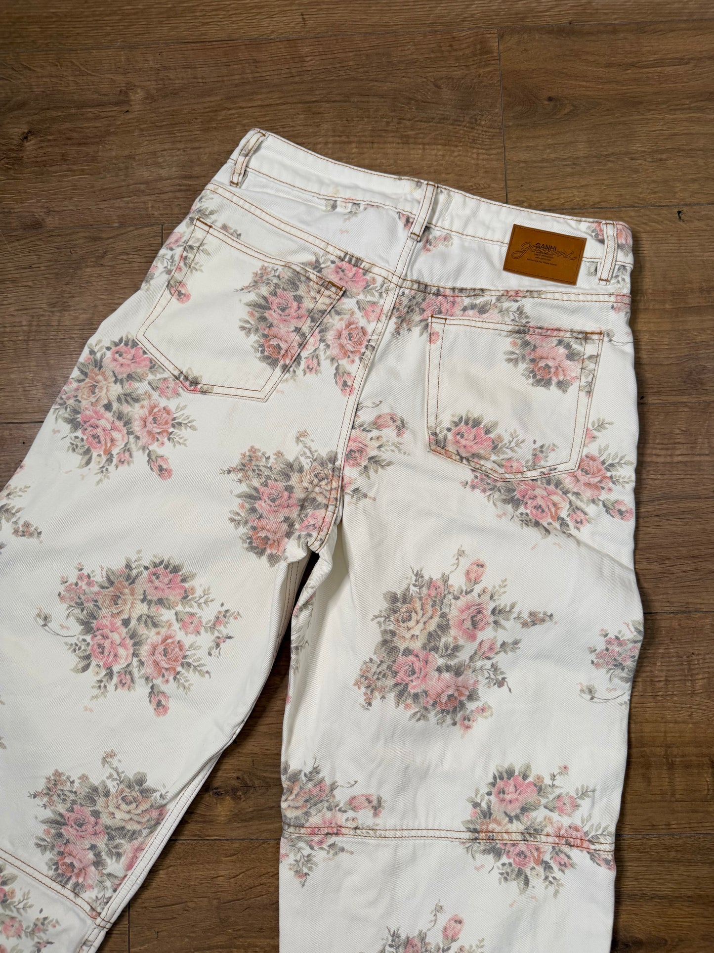 GANNI flowers denim