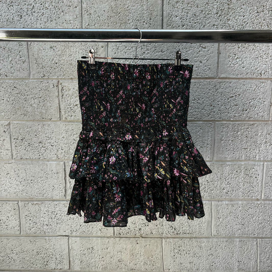 חצאית מיני שחורה פרחונית של Isabel Marant