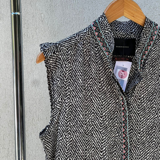 אוברול שחור-לבן של Maison Scotch