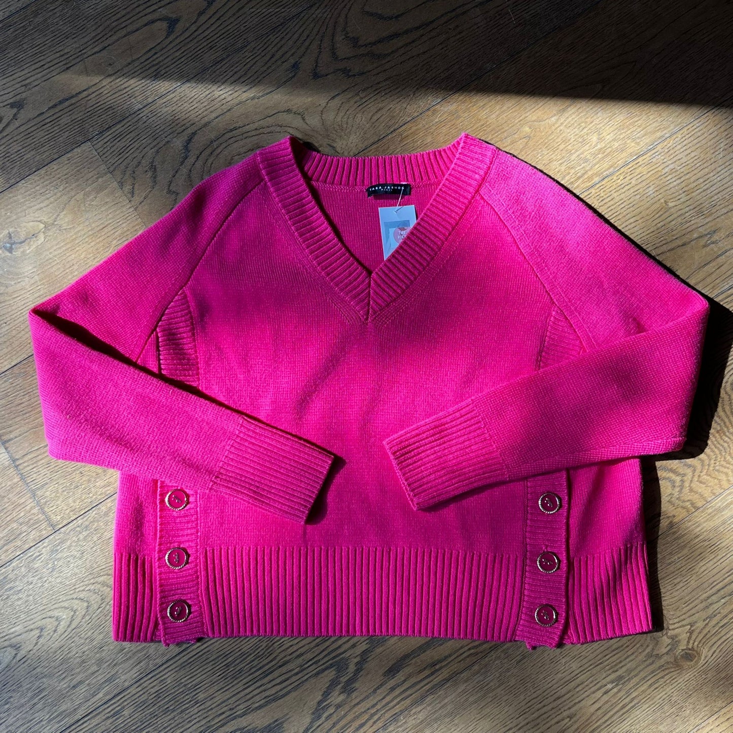 סריג כפתורים ורוד של Tara Jarmon