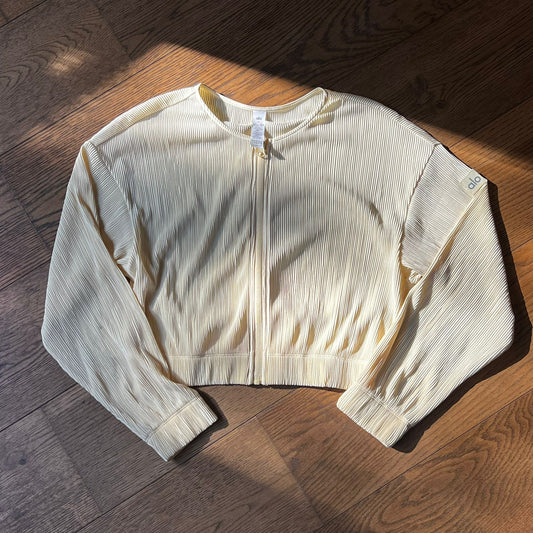 סווטשירט פליסה בצבע בננה של alo yoga