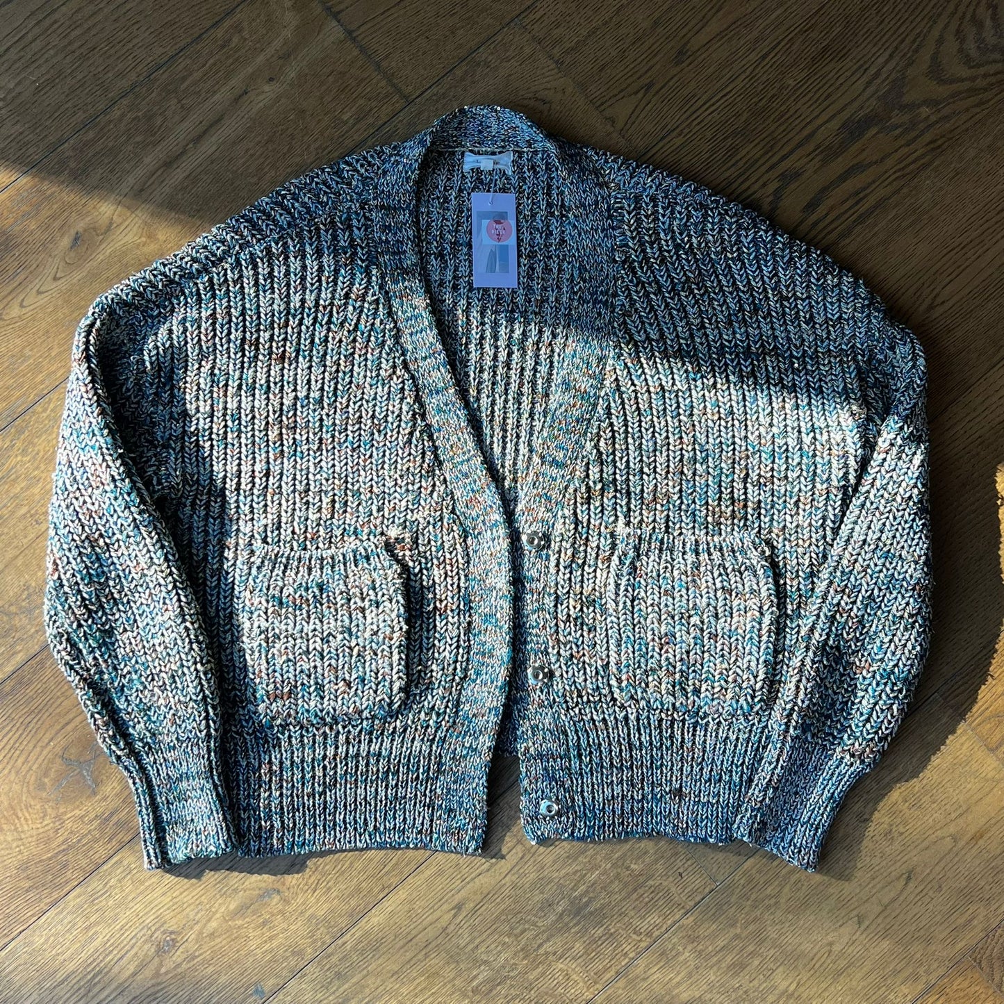 סריג אפור עם כיסים של Leonie