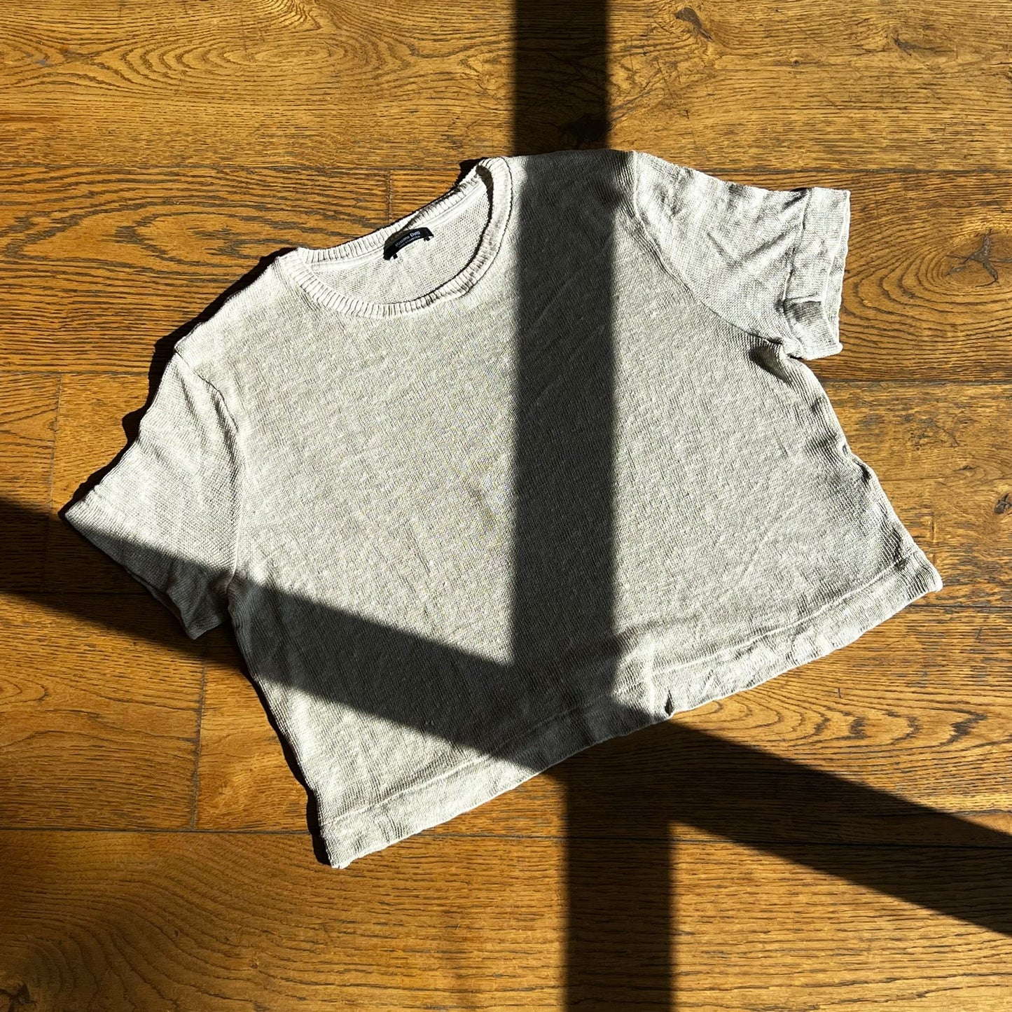 טישירט קרופ אפורה של Massimo Dutti