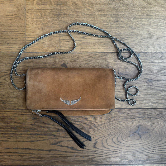 תיק זמש חום של Zadig & Voltaire