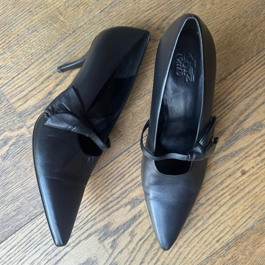 עקבי עור שחורים של GIABORGHINI