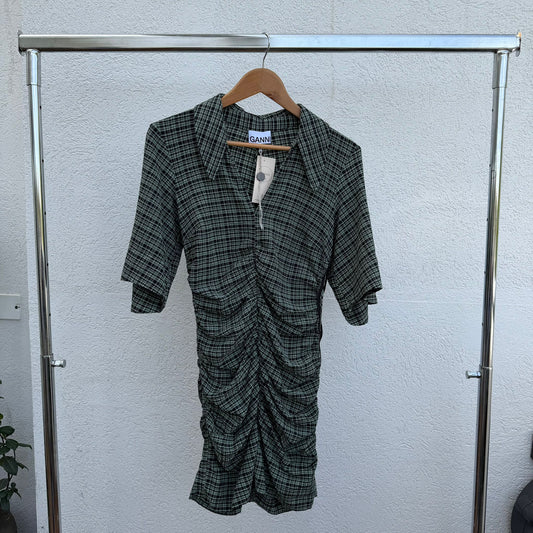 שמלה משובצת של GANNI