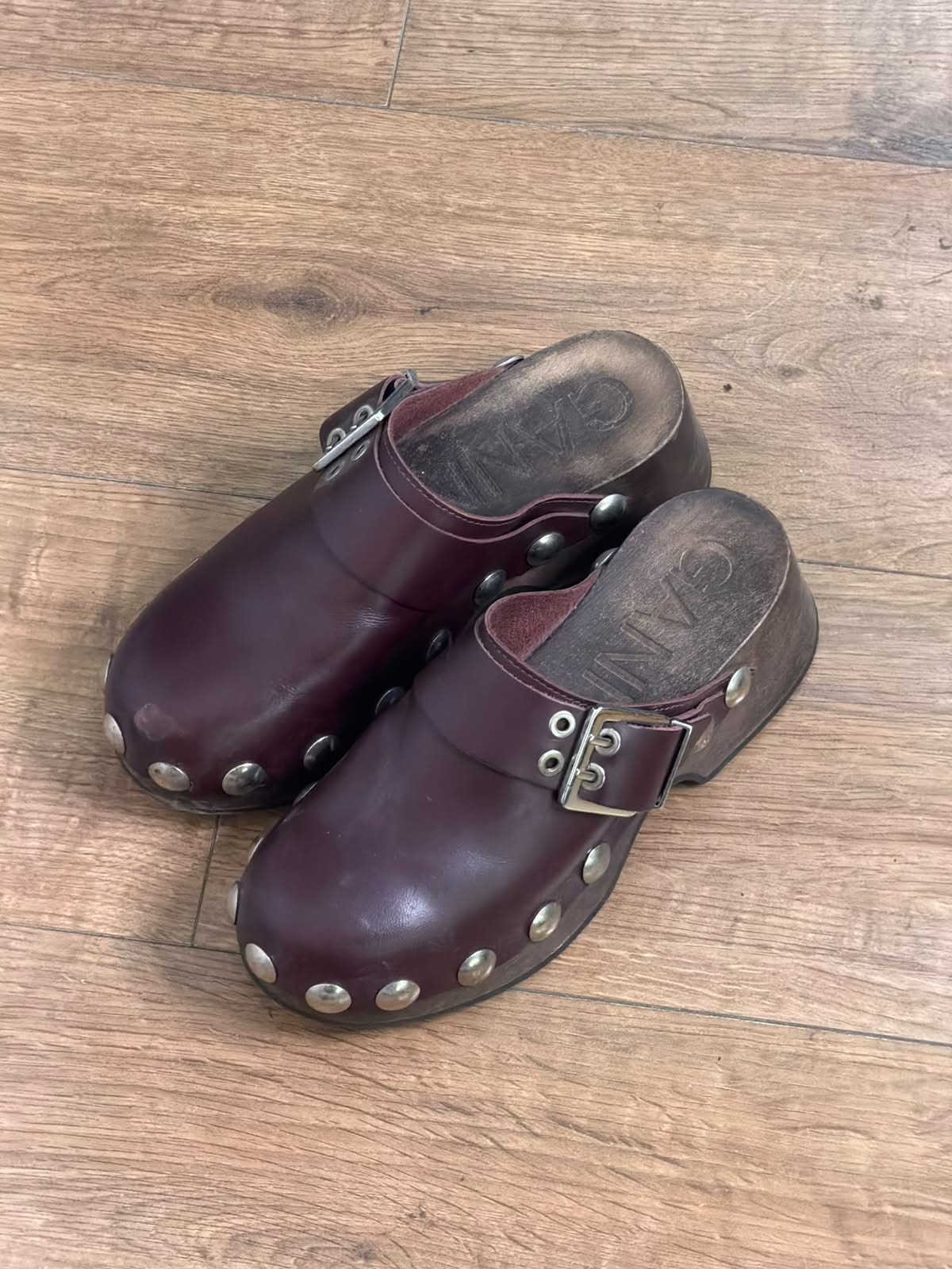 GANNI wood clogs