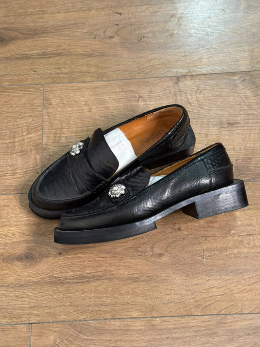 GANNI leather loafers