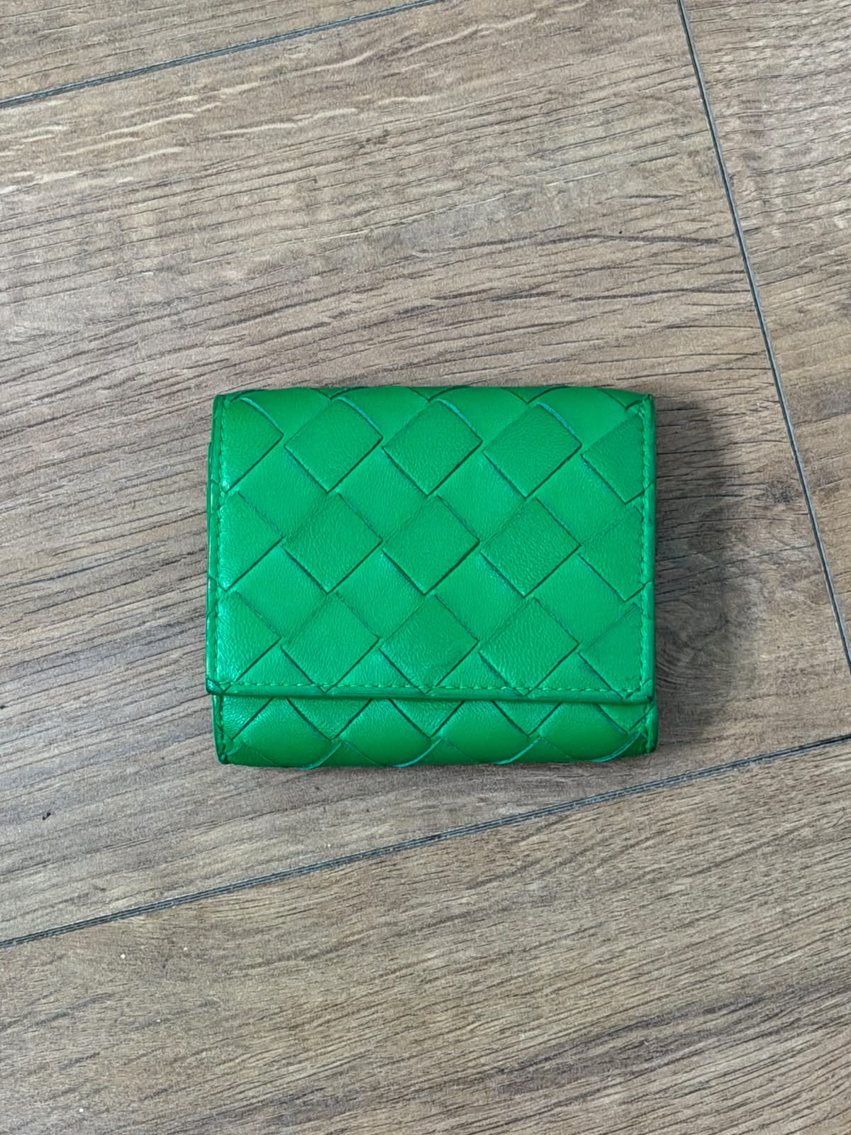 Bottega Veneta green wallet