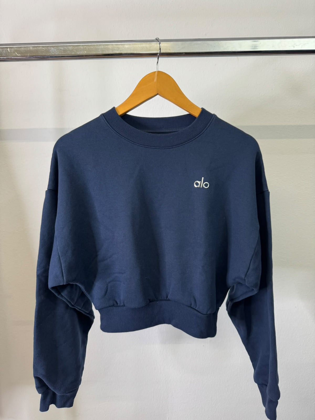 Alo Yoga blue sweatshirt